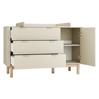 Chest of drawers with 3 drawers and 1 door (Stripe collection)